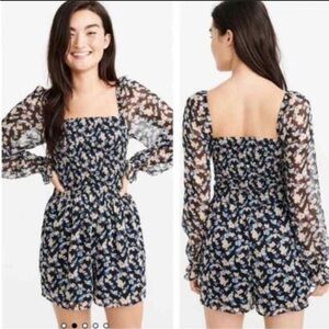 A&F Smocked Floral Romper